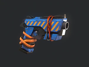 Stylized Hand painted Pistol 3D Model