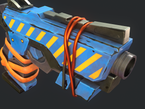 Stylized Hand painted Pistol 3D मॉडल