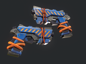 Stylized Hand painted Pistol 3D मॉडल