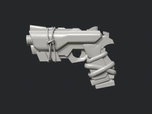 Stylized Hand painted Pistol 3D मॉडल