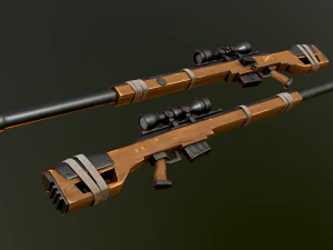 S&eacute;rie estilizada de pacotes de atiradores PBR 4 Modelo 3D