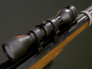 S&eacute;rie estilizada de pacotes de atiradores PBR 4 Modelo 3D