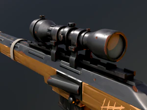 S&eacute;rie estilizada de pacotes de atiradores PBR 4 Modelo 3D