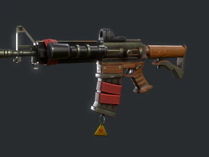 S&eacute;rie estilizada de pacotes de atiradores PBR 4 Modelo 3D