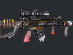 S&eacute;rie estilizada de pacotes de atiradores PBR 4 Modelo 3D