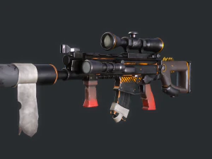 S&eacute;rie estilizada de pacotes de atiradores PBR 4 Modelo 3D