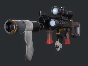 S&eacute;rie estilizada de pacotes de atiradores PBR 4 Modelo 3D