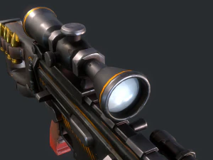 S&eacute;rie estilizada de pacotes de atiradores PBR 4 Modelo 3D