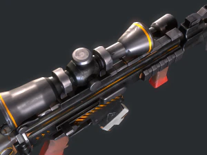 S&eacute;rie estilizada de pacotes de atiradores PBR 4 Modelo 3D