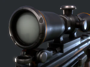 S&eacute;rie estilizada de pacotes de atiradores PBR 4 Modelo 3D