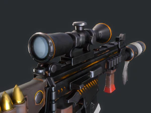 S&eacute;rie estilizada de pacotes de atiradores PBR 4 Modelo 3D