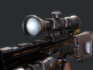 S&eacute;rie estilizada de pacotes de atiradores PBR 4 Modelo 3D