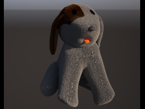 Childrens plush dog 3D 模型
