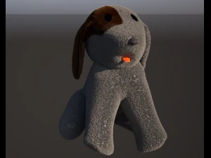 Childrens plush dog 3D Model
