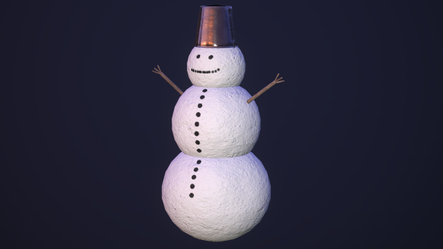 snowman Model 3D .c4d .max .obj .3ds .fbx .stl .blend 