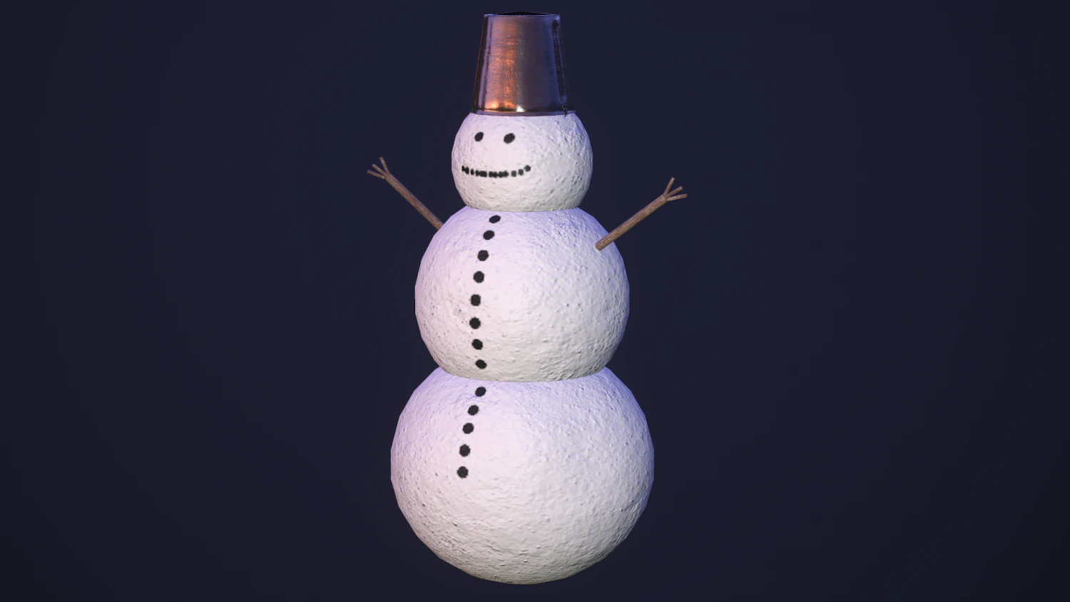 snowman 3D Model .c4d .max .obj .3ds .fbx .stl .blend 