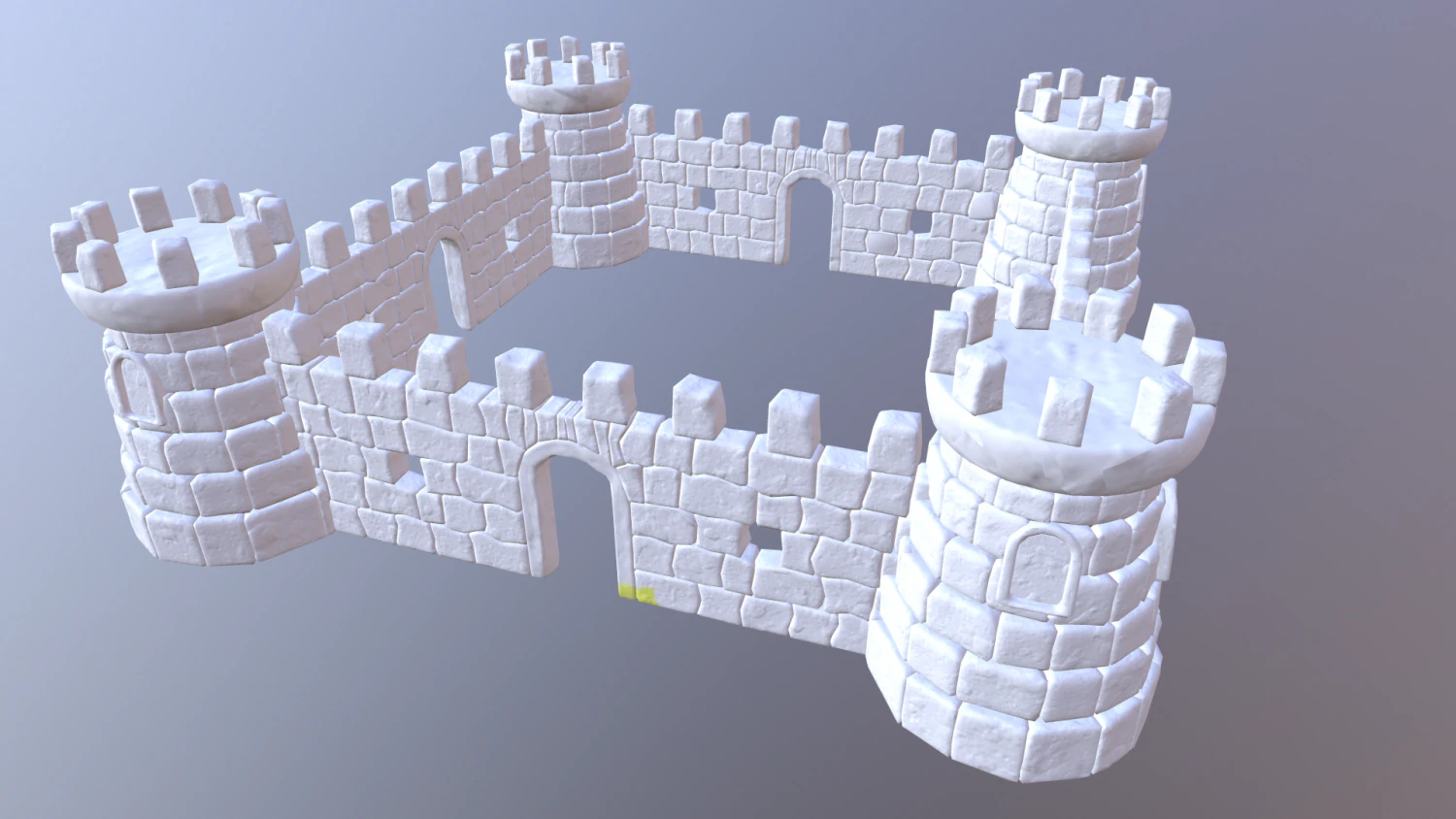 snow castle 3D Model .c4d .max .obj .3ds .fbx .stl .blend 