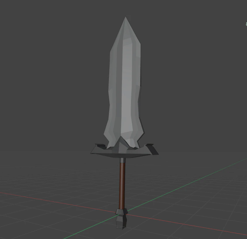 large two-handed sword 3D Model .c4d .max .obj .3ds .fbx .stl .blend