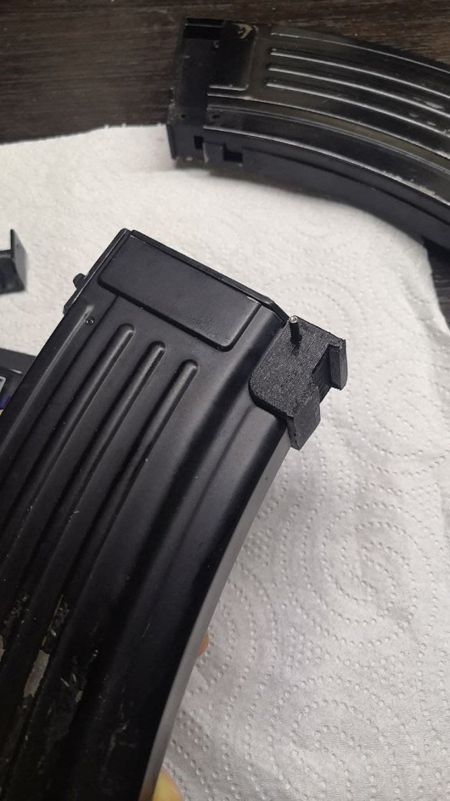 tooth on the ak-74 metal magazine airsoft 3D 打印模型 .c4d .max .obj .3ds .fbx .stl .blend 