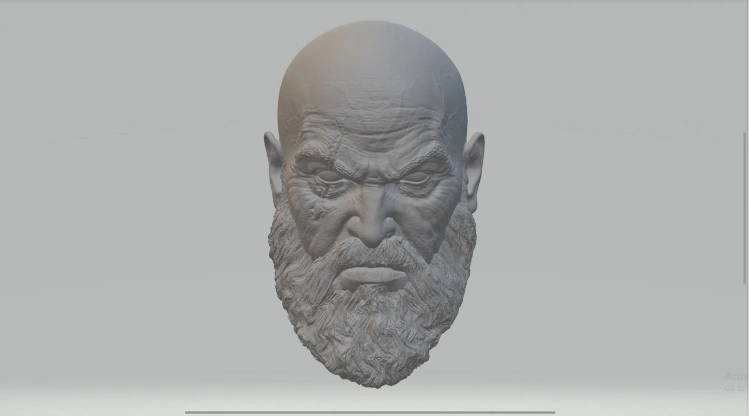 kratos head 3dprint stl 3D Print Model .c4d .max .obj .3ds .fbx .stl .blend