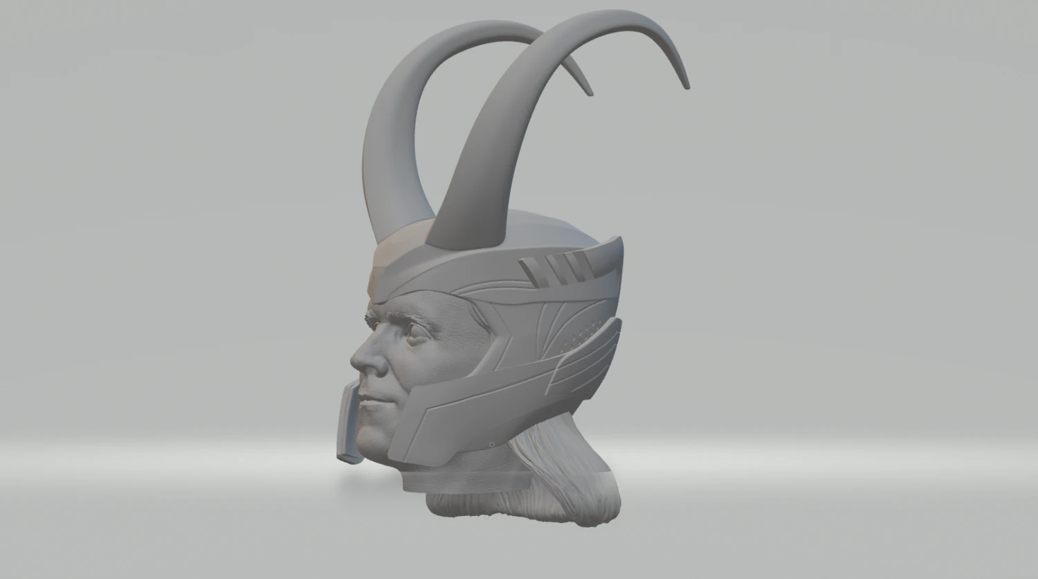 loki head with helmet 3dprint 3D Print Model .c4d .max .obj .3ds .fbx .stl .blend 