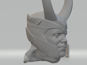 loki head with helmet 3dprint 3D-Druckmodell