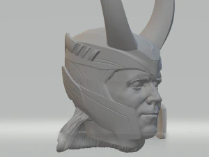 loki head with helmet 3dprint 3D Print Model