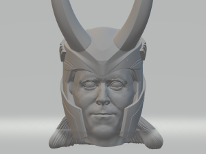 loki head with helmet 3dprint 3D-Druckmodell