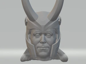 loki head with helmet 3dprint 3D Print Model