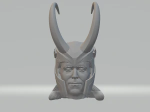 loki head with helmet 3dprint 3D Print Model