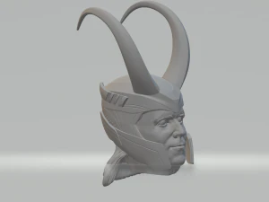 loki head with helmet 3dprint 3D Print Model
