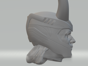 loki head with helmet 3dprint 3D-Druckmodell