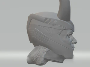 loki head with helmet 3dprint 3D Print Model