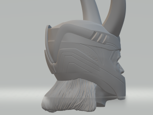 loki head with helmet 3dprint 3D-Druckmodell
