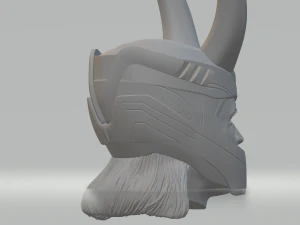 loki head with helmet 3dprint 3D Print Model