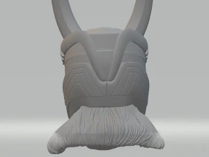 loki head with helmet 3dprint 3D Print Model