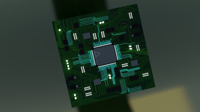 3D chip Model 3D .c4d .max .obj .3ds .fbx .stl .blend 