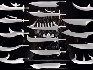 medieval mega kit bash pack series - vol 3 - pole arms 3D Model