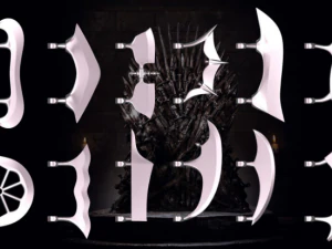medieval mega kit bash pack series - vol 3 - pole arms 3D Model