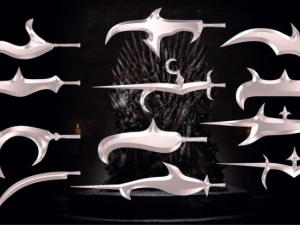 medieval mega kit bash pack series - vol 3 - pole arms 3D Model