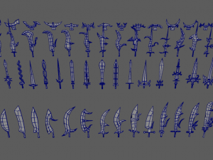 medieval mega kit bash pack series - vol 3 - pole arms 3D Модель