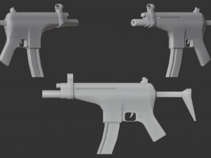 Character Military Wolf with SMG 3Dモデル