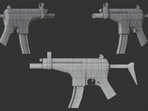 Character Military Wolf with SMG 3Dモデル