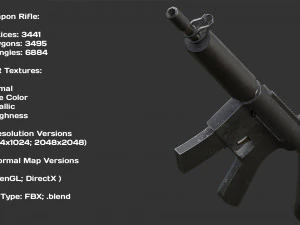 Персонаж військового бика з гвинтівкою 3D Модель