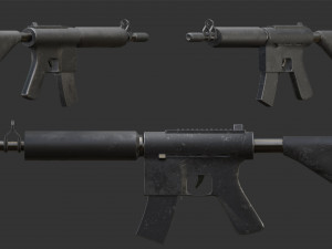 Character Military Bull with Rifle 3D Model