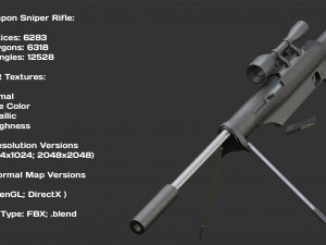 Character Military Raccoon with Sniper Rifle Modello 3D