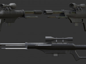 Character Military Raccoon with Sniper Rifle Modello 3D