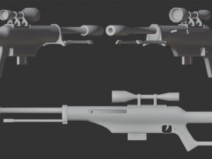 Character Military Raccoon with Sniper Rifle Modello 3D