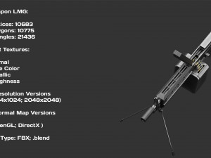 Character Military Rhino with LMG 3D 모델