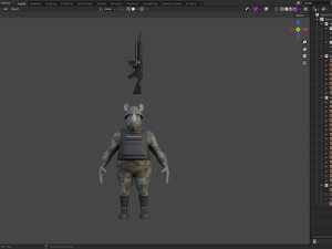 Character Military Rhino with LMG 3D 모델